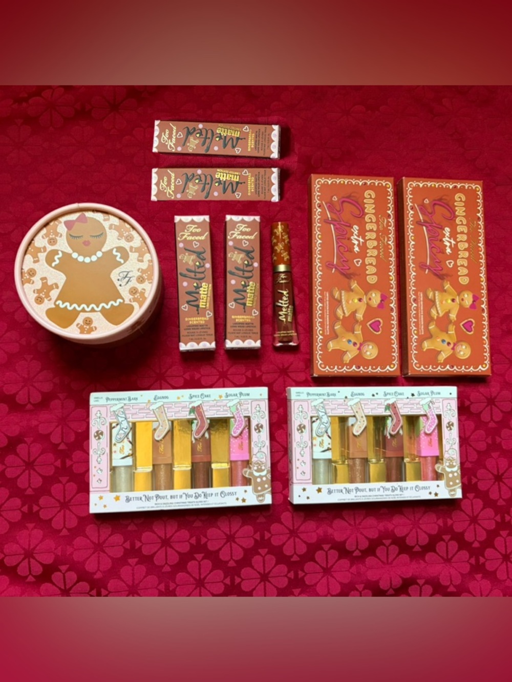Too Faced Gingerbread/Christmas Makeup Bundle